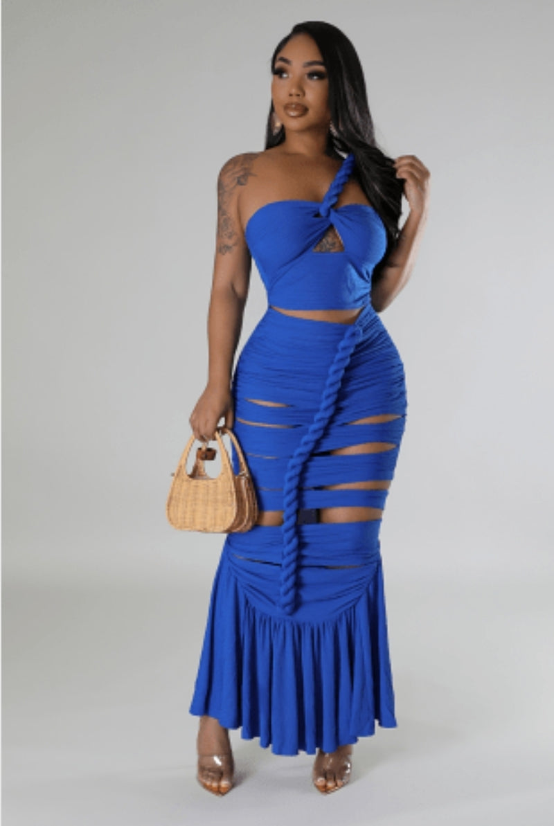 Twist Rope Knot Halter Dress Ms Catwalk LLC Twist Rope Knot Halter Dress Ms Catwalk LLC