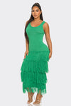 Fringe Knit Tank Maxi