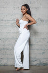 Bustier Bodysuit Wide Leg Pant Set