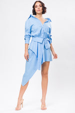 Unbalanced Cotton Poplin Mini
