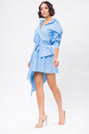Unbalanced Cotton Poplin Mini