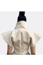 Exaggerated Collar Crop Top