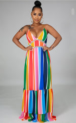 Rainbow Stripe Maxi