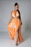 Hawaii Halter Tie Back Chain Maxi
