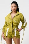 Ruched Utility Romper